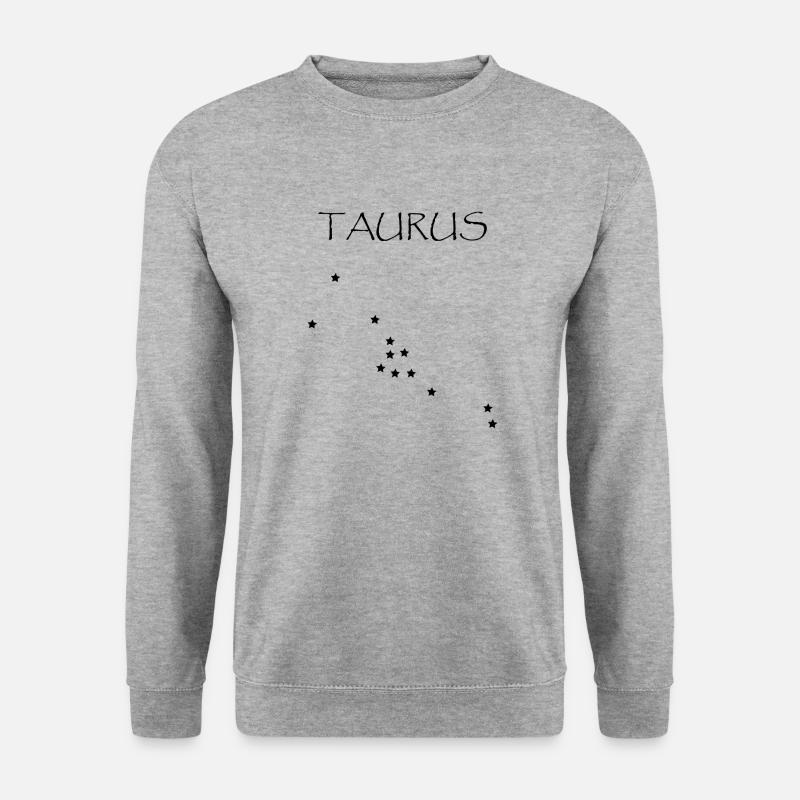 Sternzeichen Stier/ Signs of the Zodiac Taurus - Unisex Pullover - Weißgrau meliert