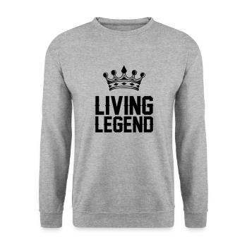 Living Legend - Unisex Sweatshirt - salt & pepper - Front - Alina (178cm) & Michal (187cm)