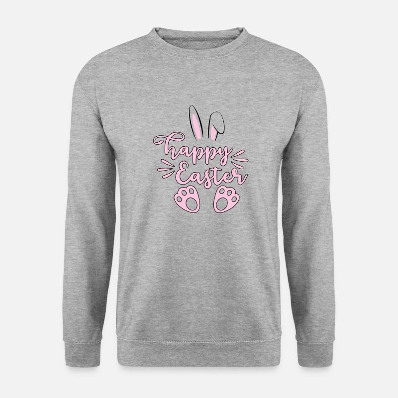 Happy Easter - Unisex Pullover - Weißgrau meliert