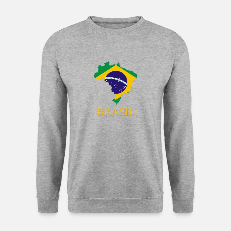 Brasil - Unisex Pullover - Weißgrau meliert