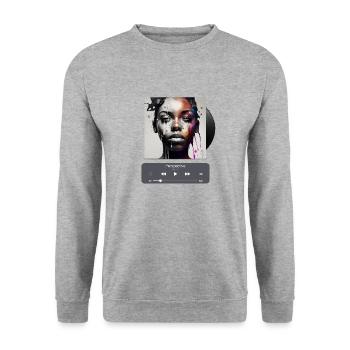 Perspective, Album cover, Art of music, AI shirts - Unisex Sweatshirt - salt & pepper - Front - Alina (178cm) & Michal (187cm)