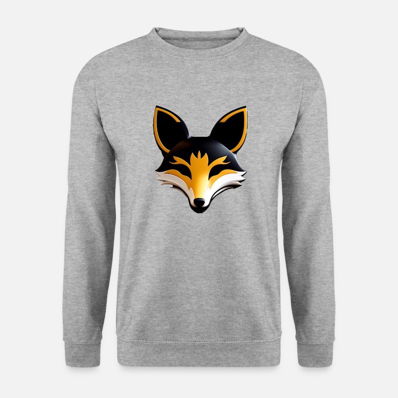 Fennec-Logo - Unisex Pullover - Weißgrau meliert