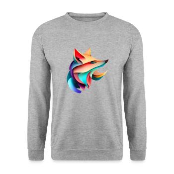 Fox Design Elegant Stripes Harmony - Unisex Sweatshirt - salt & pepper - Front - Alina (178cm) & Michal (187cm)
