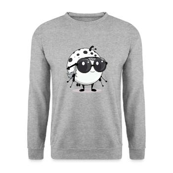 Ali ladybug - Unisex Sweatshirt - salt & pepper - Front - Alina (178cm) & Michal (187cm)
