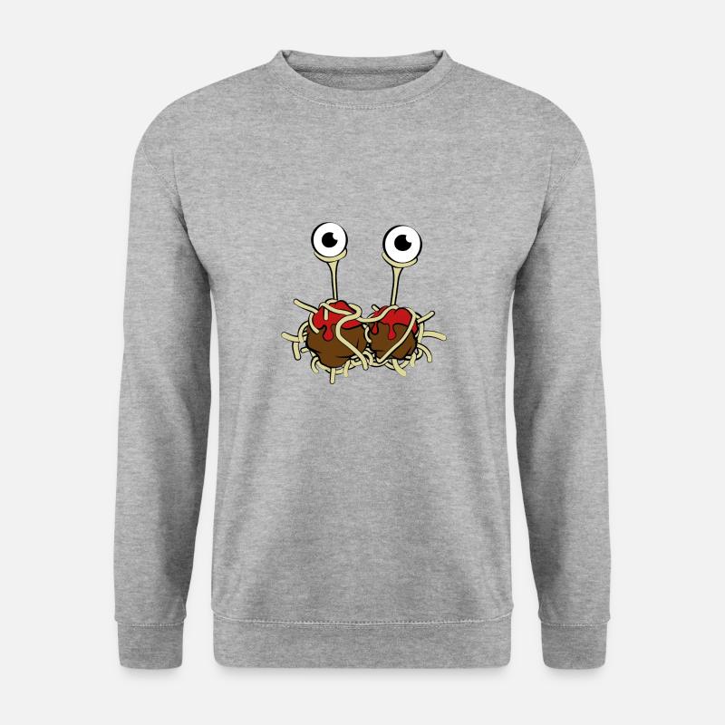 Flying Spaghetti Monster - Unisex Pullover - Weißgrau meliert