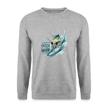 Wassersport - Unisex Pullover - Weißgrau meliert - Vorne - Alina (178cm) & Michal (187cm)