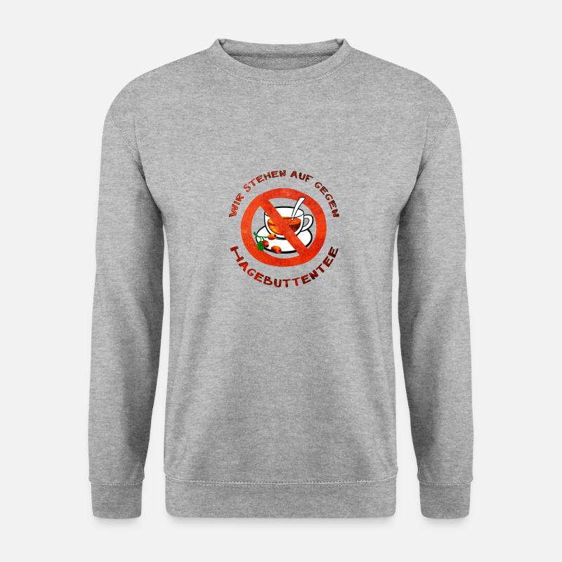Hagebuttentee Haters - Unisex Pullover - Weißgrau meliert