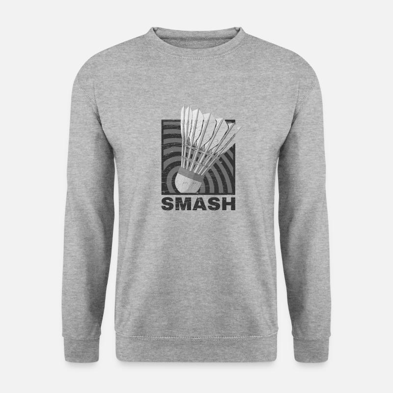 Badminton - Unisex Pullover - Weißgrau meliert