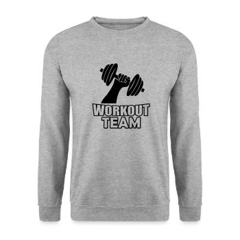 Workout Team - Unisex Sweatshirt - salt & pepper - Front - Alina (178cm) & Michal (187cm)