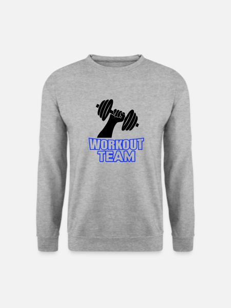workout team - Unisex Pullover - Weißgrau meliert