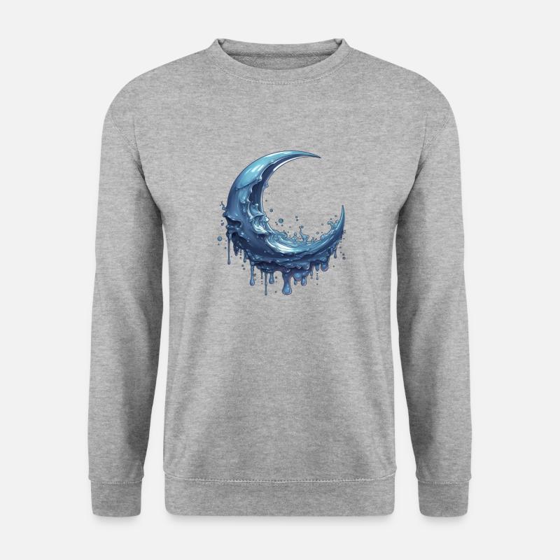 Melting Moon - Unisex Sweatshirt - salt & pepper
