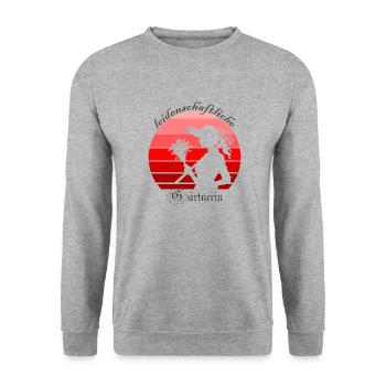 leidenschaftliche Gärtnerin, plant lady - Unisex Pullover - Weißgrau meliert - Vorne - Alina (178cm) & Michal (187cm)