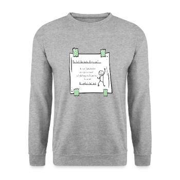 Bester Papa, Vatertag - Unisex Pullover - Weißgrau meliert - Vorne - Alina (178cm) & Michal (187cm)