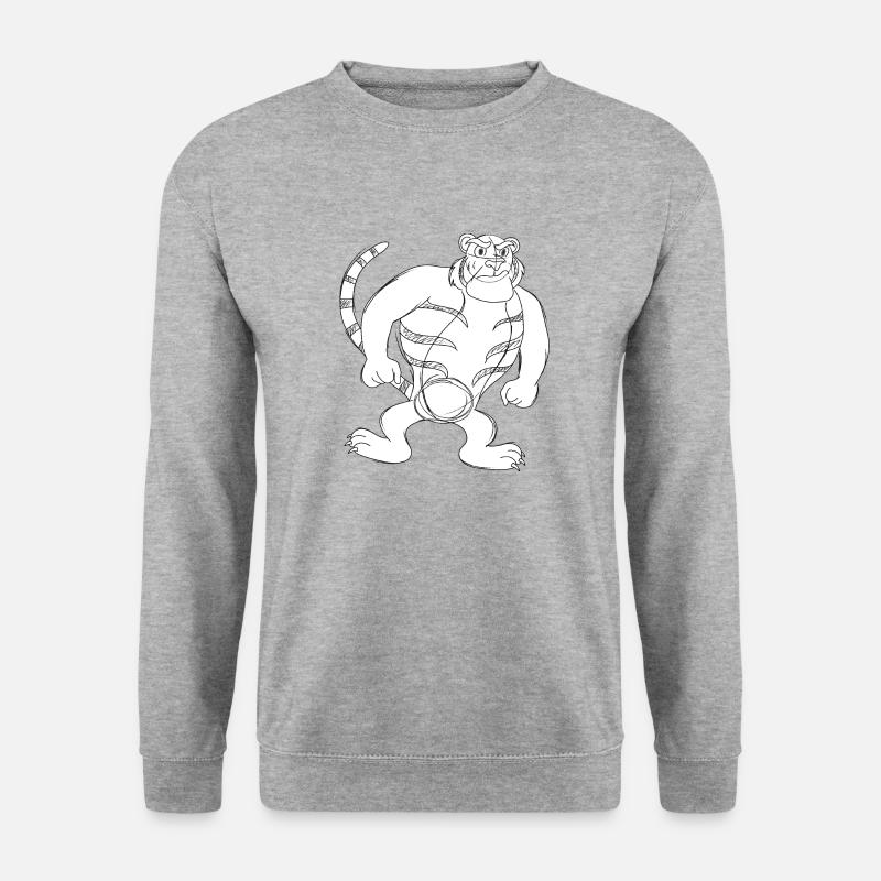 Tiger - Unisex Pullover - Weißgrau meliert
