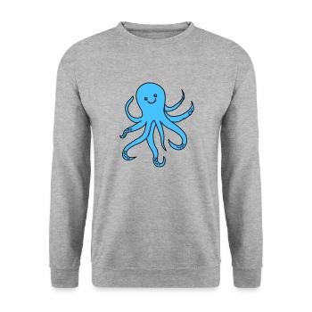 Octopus Octopus - Unisex Sweatshirt - salt & pepper - Front - Alina (178cm) & Michal (187cm)