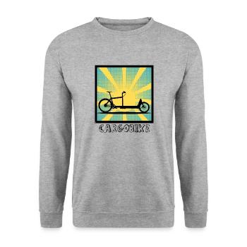 Vélo cargo Popartstyle, Vélo cargo - Sweat-shirt Unisexe - gris chiné - Devant - Alina (178cm) & Michal (187cm)