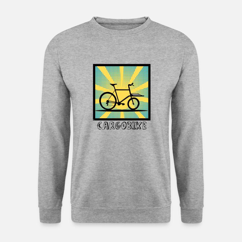 Popartstyle Lastenrad, Cargobike - Unisex Pullover - Weißgrau meliert