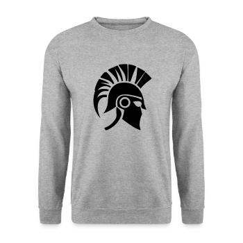 Sparta Guerrier Spartan - Sweat-shirt Unisexe - gris chiné - Devant - Alina (178cm) & Michal (187cm)