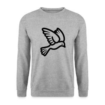 Dove - Unisex Sweatshirt - salt & pepper - Front - Alina (178cm) & Michal (187cm)