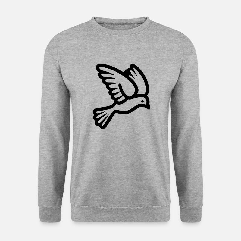 Taube - Unisex Pullover - Weißgrau meliert