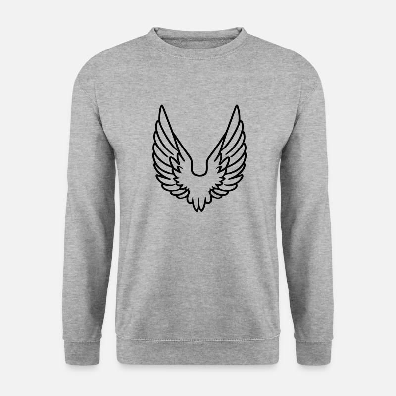 Engelsflügel - Unisex Pullover - Weißgrau meliert