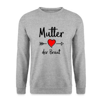 mutter der braut - Unisex Pullover - Weißgrau meliert - Vorne - Alina (178cm) & Michal (187cm)