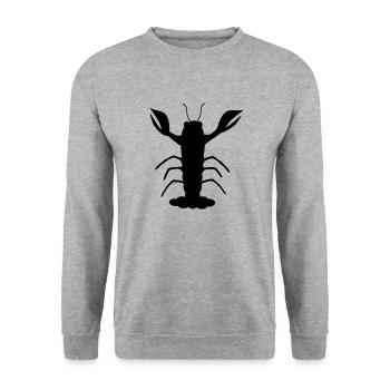 Homard noir - Sweat-shirt Unisexe - gris chiné - Devant - Alina (178cm) & Michal (187cm)