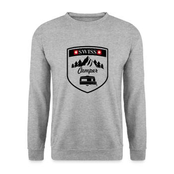 Caravan Swiss camper black - Unisex Sweatshirt - salt & pepper - Front - Alina (178cm) & Michal (187cm)