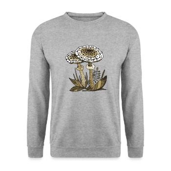 Mycètes - Sweat-shirt Unisexe - gris chiné - Devant - Alina (178cm) & Michal (187cm)