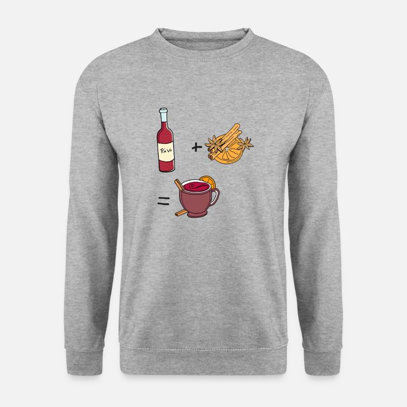 Glühwein - Unisex Pullover - Weißgrau meliert