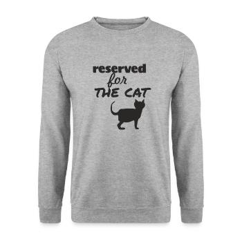 Réservé au chat - Sweat-shirt Unisexe - gris chiné - Devant - Alina (178cm) & Michal (187cm)