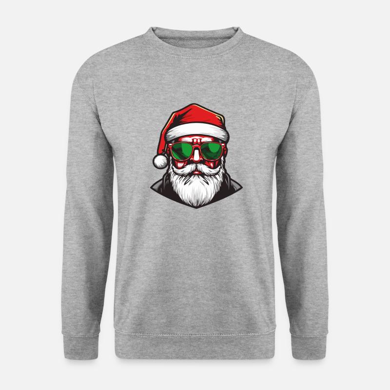 cool santa - Unisex Pullover - Weißgrau meliert
