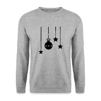 Accrocher des décorations de Noël - Sweat-shirt Unisexe - gris chiné - Devant - Alina (178cm) & Michal (187cm)