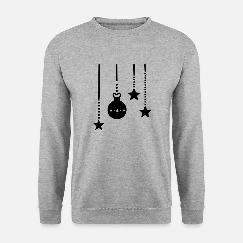 Hängende Weihnachtsdeko - Unisex Pullover - Weißgrau meliert