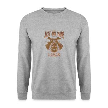 Narrow boat "just one more lock" - Unisex Sweatshirt - salt & pepper - Front - Alina (178cm) & Michal (187cm)