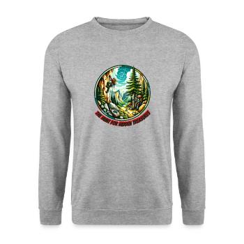 The Hunt for Hidden Treasures - Unisex Sweatshirt - salt & pepper - Front - Alina (178cm) & Michal (187cm)