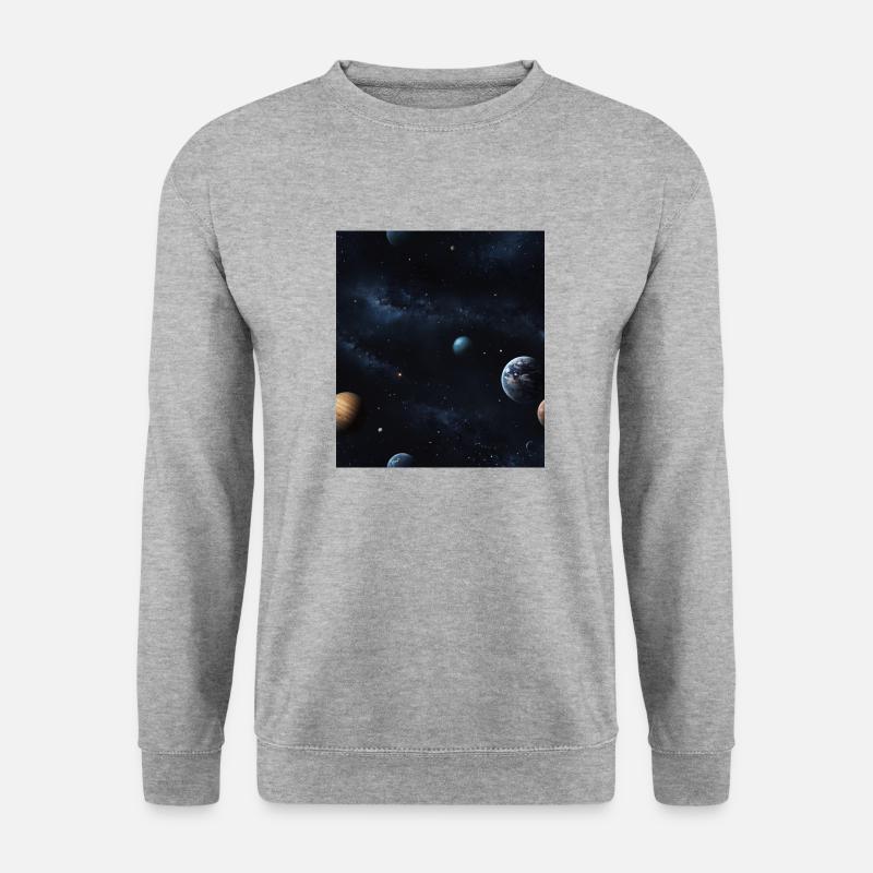 Planets in space - Unisex Sweatshirt - salt & pepper
