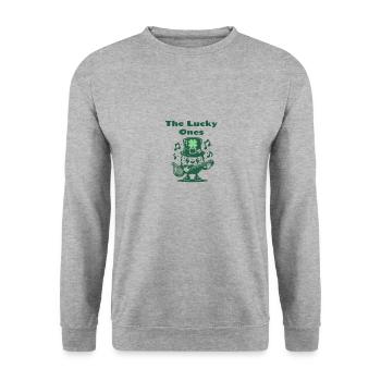 The Lucky Ones - Unisex Pullover - Weißgrau meliert - Vorne - Alina (178cm) & Michal (187cm)