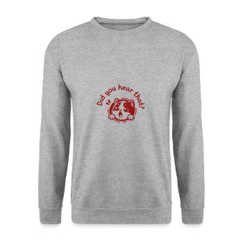 Did You Hear That? - Unisex Sweatshirt - salt & pepper - Front - Alina (178cm) & Michal (187cm)