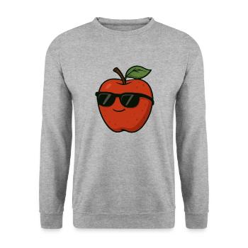 Bande dessinée Apple - Sweat-shirt Unisexe - gris chiné - Devant - Alina (178cm) & Michal (187cm)