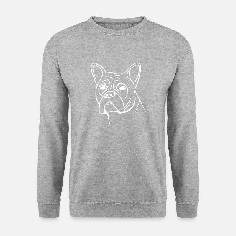 Bruno weiß - Unisex Pullover - Weißgrau meliert