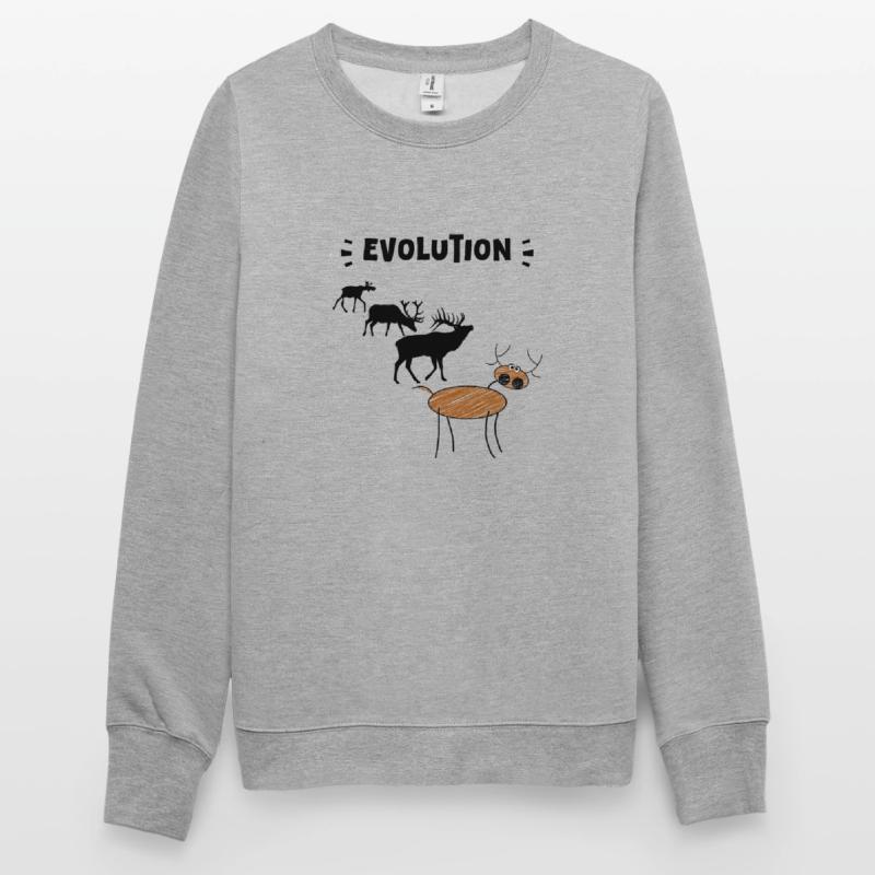 Deer Evolution – Drôles d’étapes de l’évolution. Sweat-shirt Unisexe