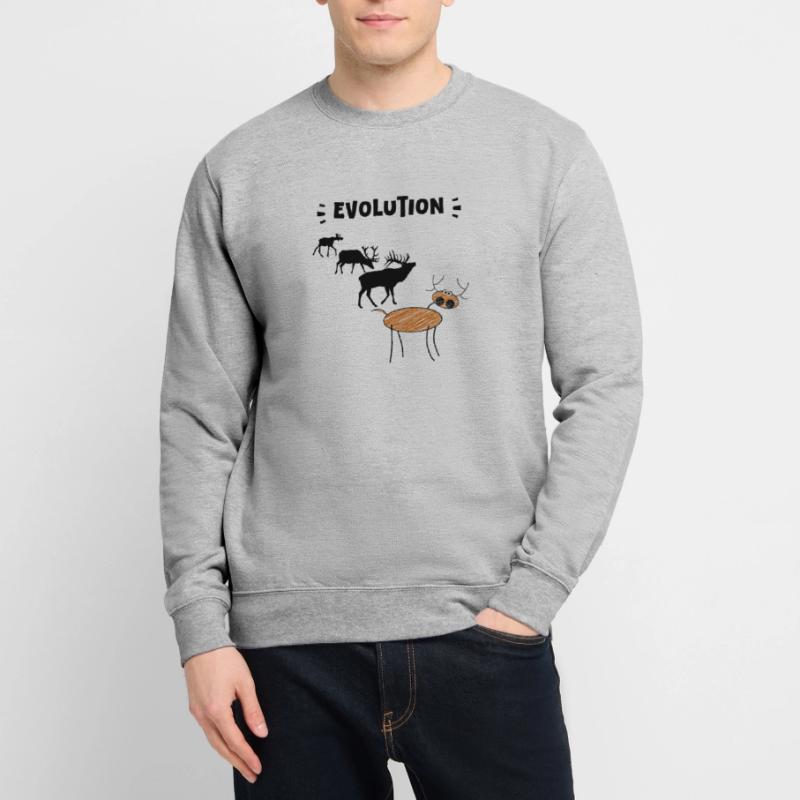 Deer Evolution – Drôles d’étapes de l’évolution. Sweat-shirt Unisexe
