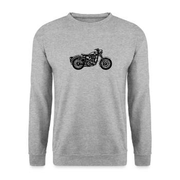 Motorcycle / Classic Motorcycle 04_black - Unisex Sweatshirt - salt & pepper - Front - Alina (178cm) & Michal (187cm)
