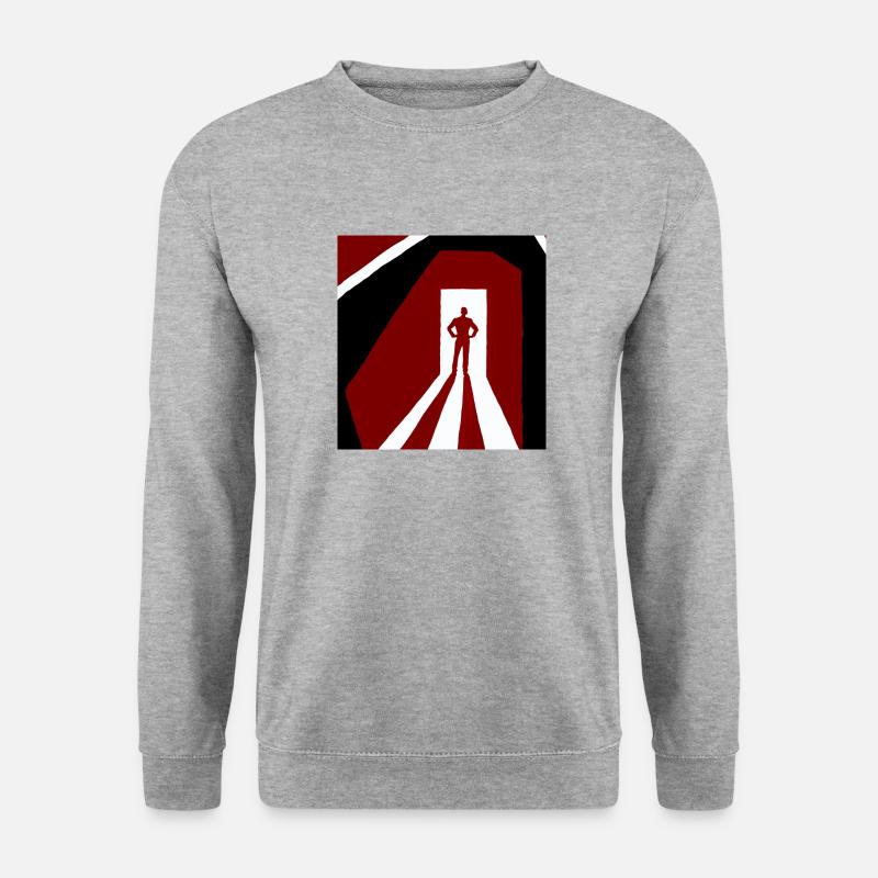 Schattenmann - Unisex Pullover - Weißgrau meliert