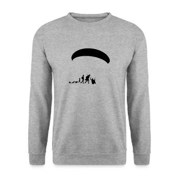 Paragliding Evolution Black - Unisex Sweatshirt - salt & pepper - Front - Alina (178cm) & Michal (187cm)
