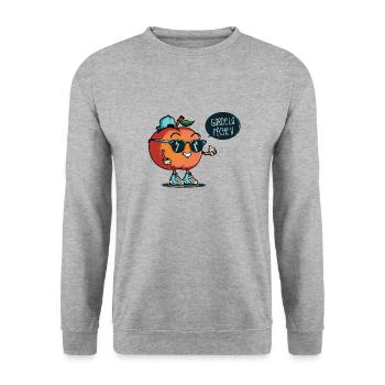 Garde la pêche - Sweat-shirt Unisexe - gris chiné - Devant - Alina (178cm) & Michal (187cm)