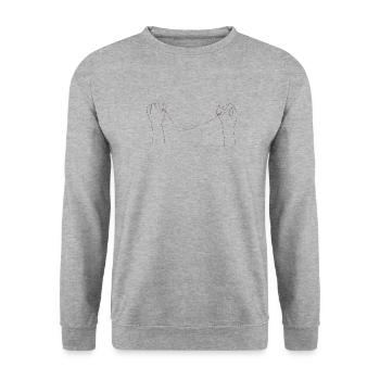 Forever - Unisex Pullover - Weißgrau meliert - Vorne - Alina (178cm) & Michal (187cm)
