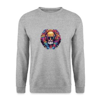 Albert Hofmann 12 - Unisex Pullover - Weißgrau meliert - Vorne - Alina (178cm) & Michal (187cm)