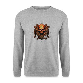 Tschernobyl-Atom 9 - Unisex Pullover - Weißgrau meliert - Vorne - Alina (178cm) & Michal (187cm)